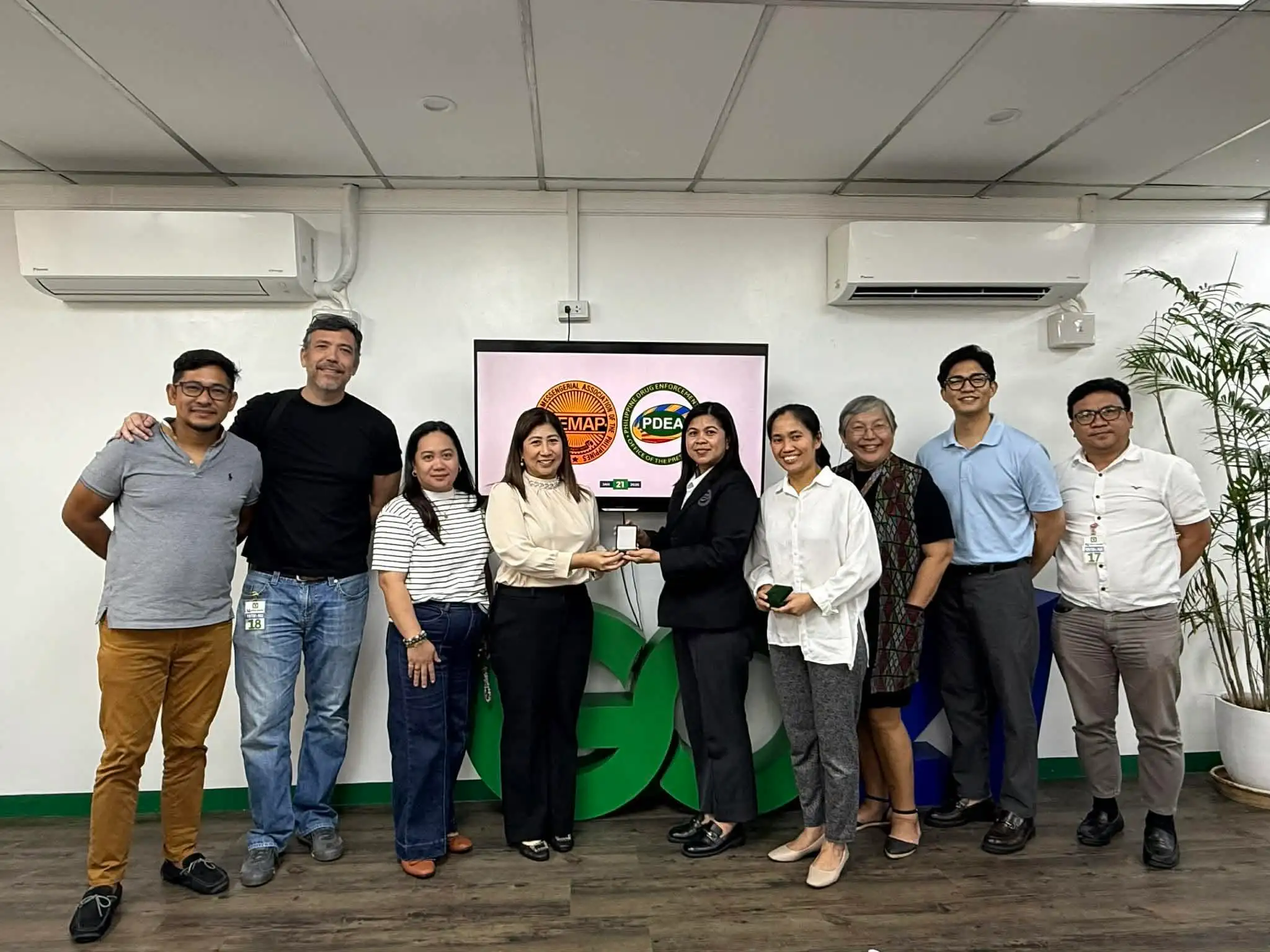 PEMAP and PDEA representatives at a meeting on anti-drug initiatives