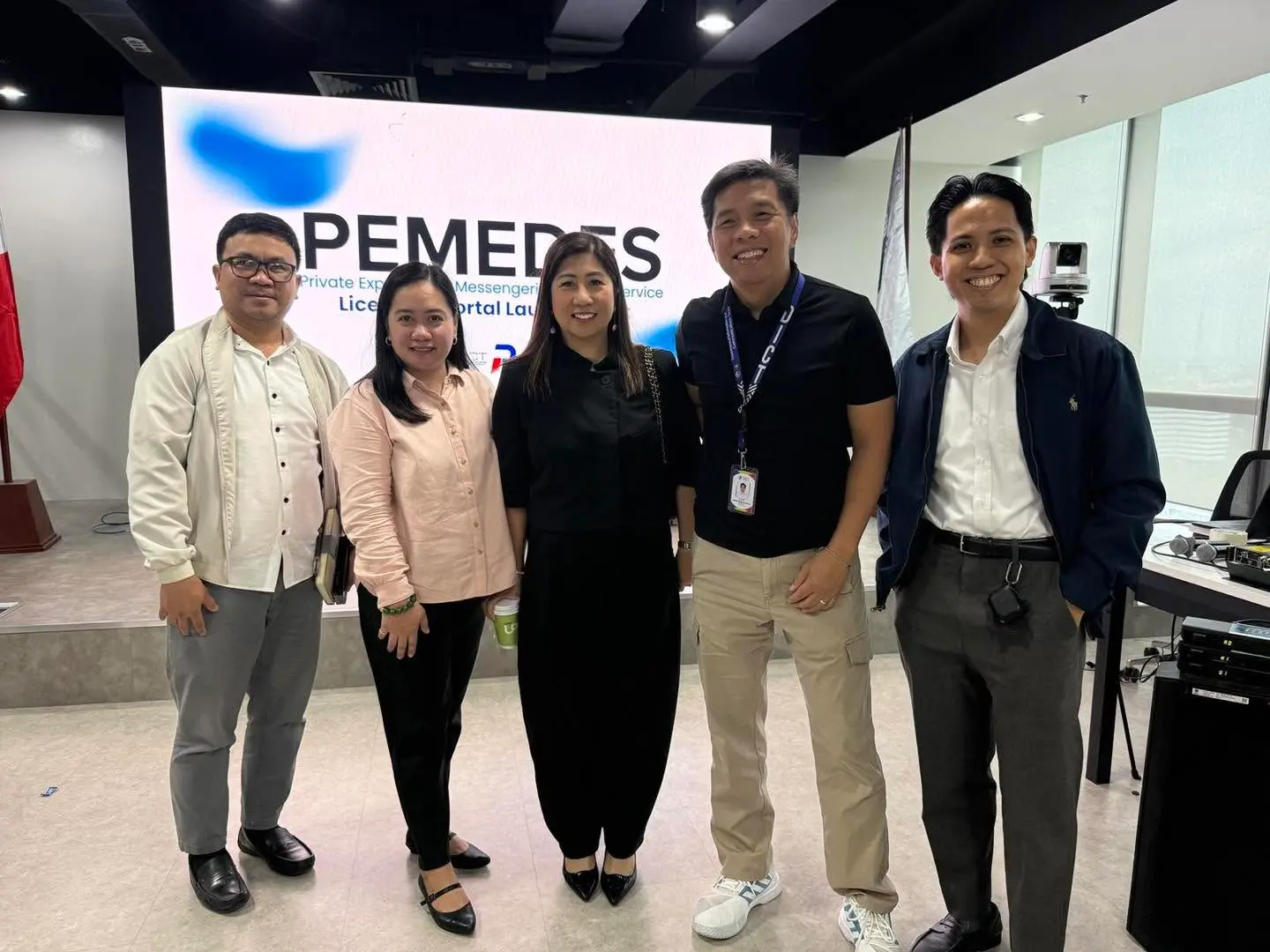 PEMAP and DICT representatives at the PEMEDES Messenger Work License Portal launch