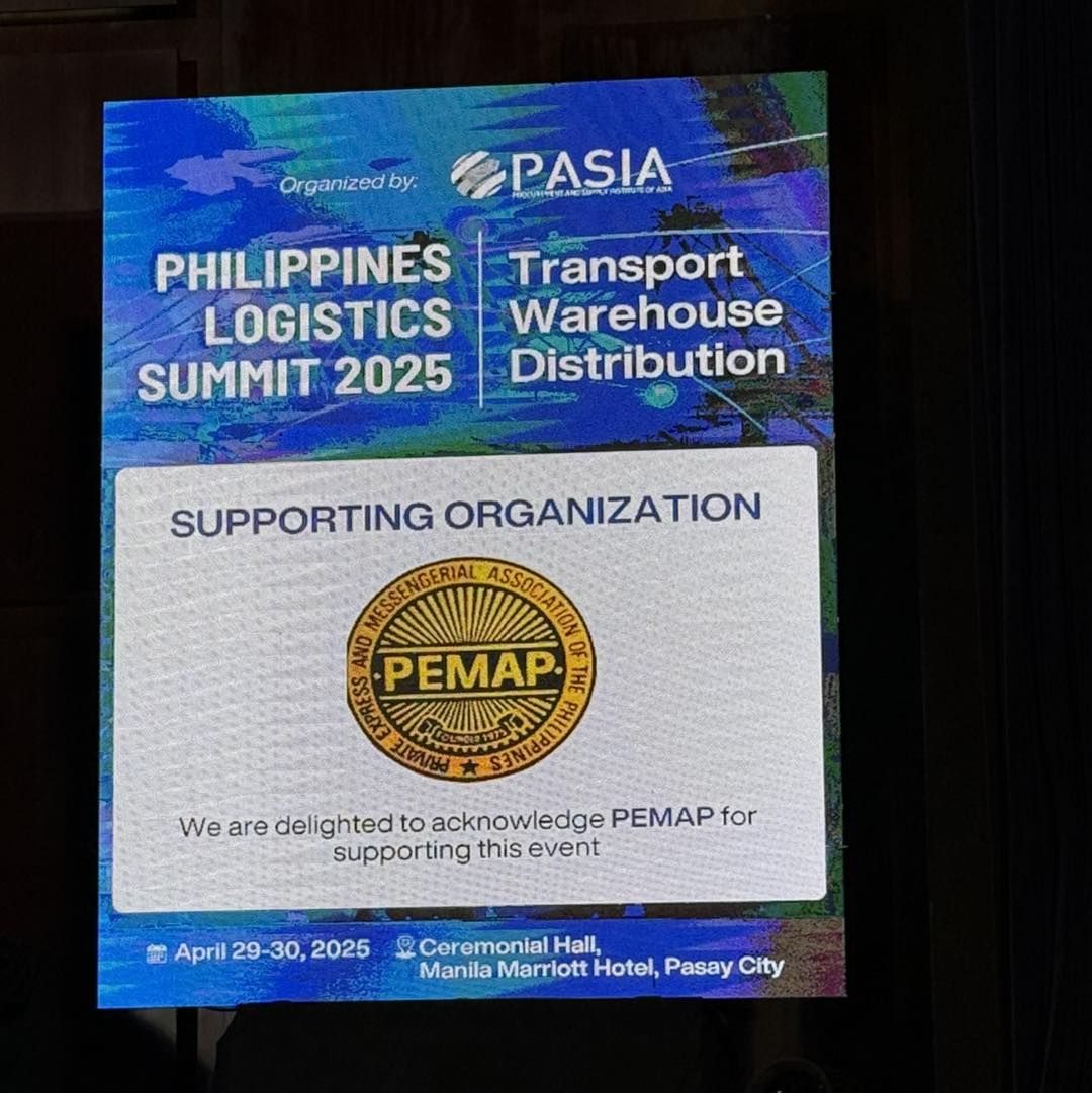 PEMAP shown as a supporting organization at the Philippines Logistics Summit 2025